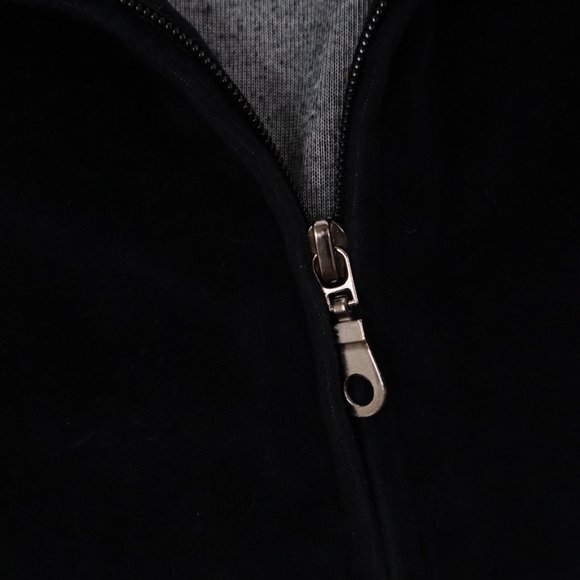 Coco Couture New York Velvet Cardigan Jacket High Collar	Black - Picture 4 of 8